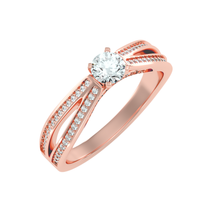 Happy Solitaire Ring In 925 Sterling Silver - One