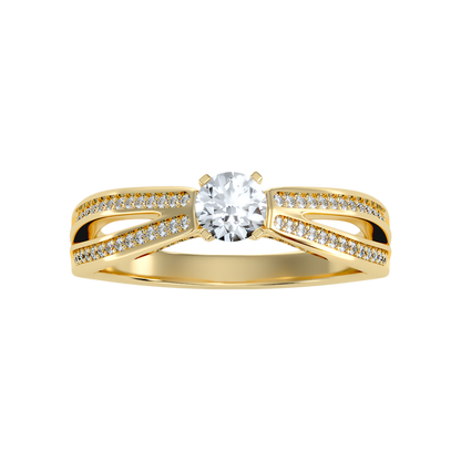 Happy Solitaire Ring In 925 Sterling Silver - Ten
