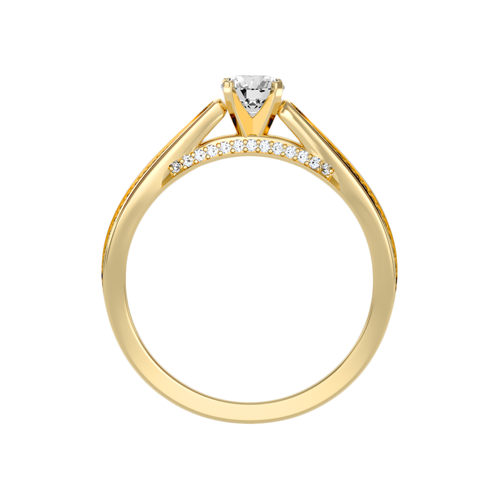 Happy Solitaire Ring In 925 Sterling Silver - Twelve