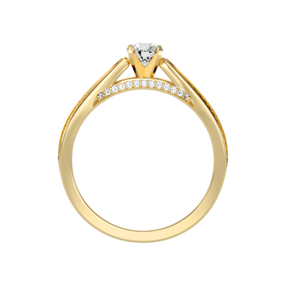 Happy Solitaire Ring In 925 Sterling Silver - Twelve