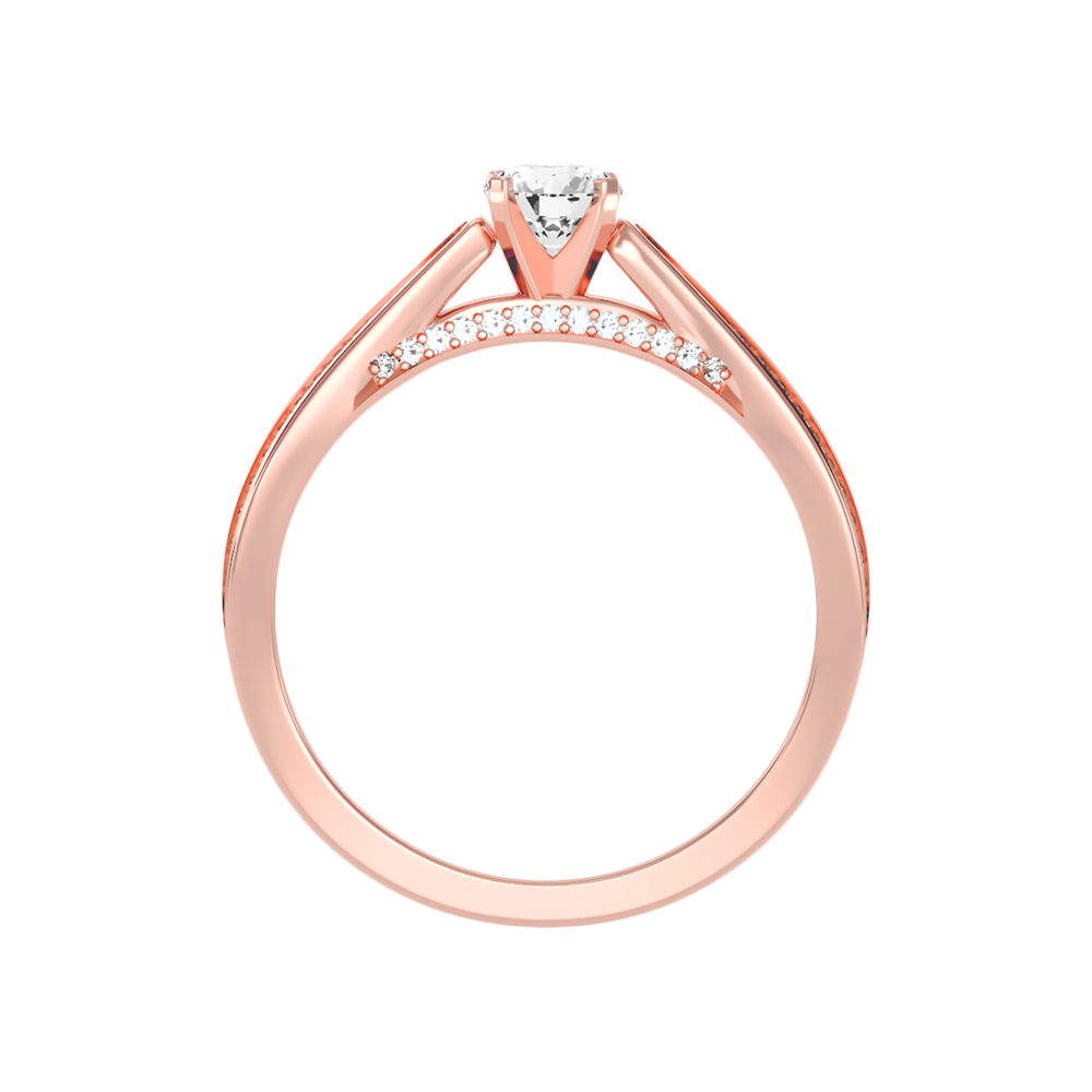 Happy Solitaire Ring In 925 Sterling Silver - Three