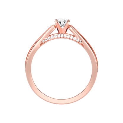 Happy Solitaire Ring In 925 Sterling Silver - Three