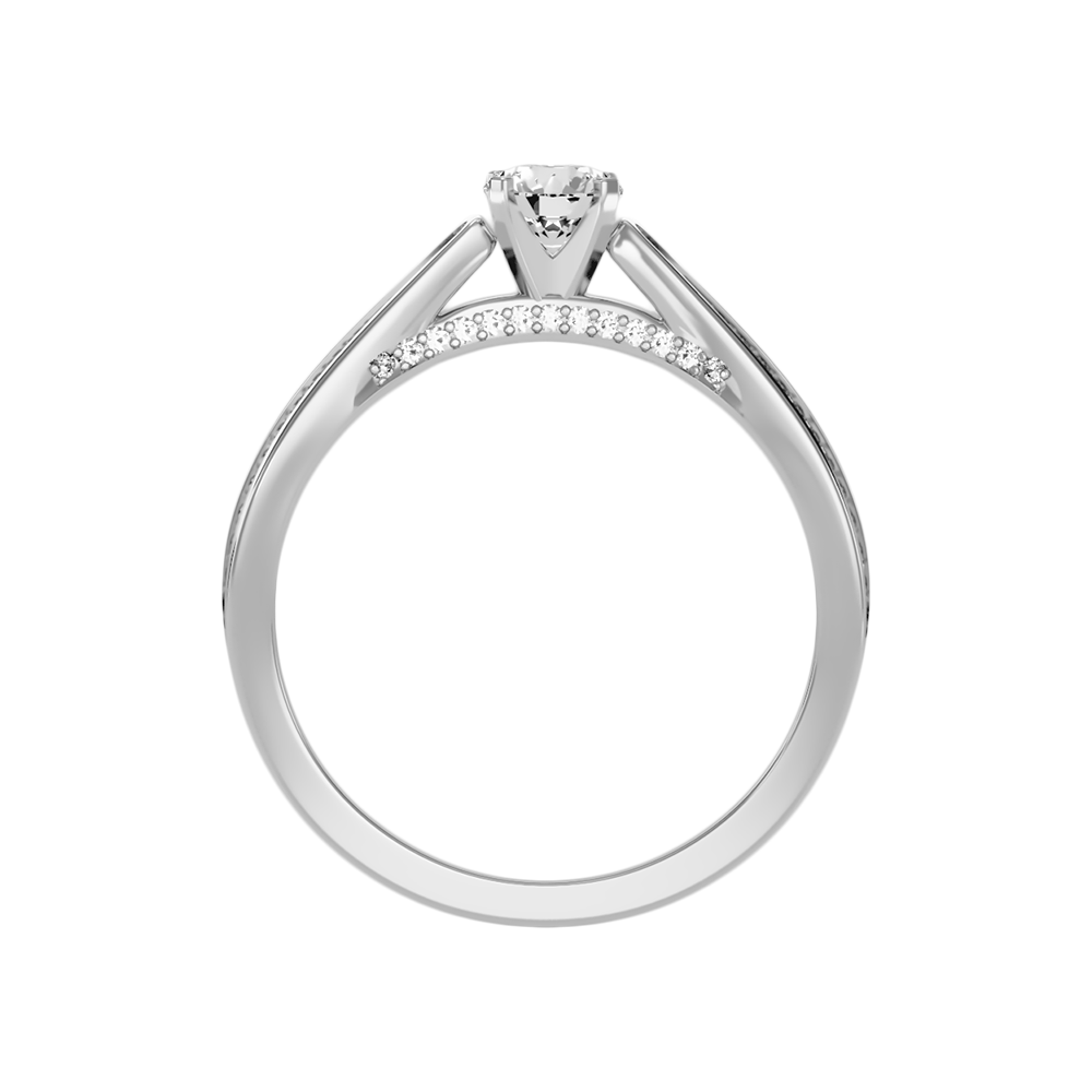 Happy Solitaire Ring In 925 Sterling Silver - Eight