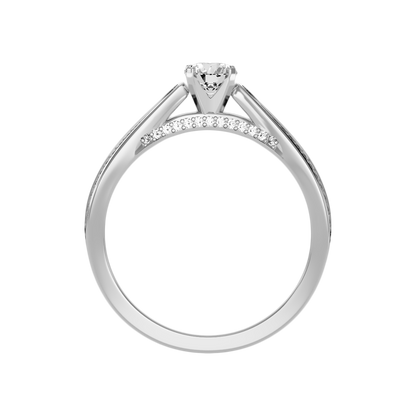 Happy Solitaire Ring In 925 Sterling Silver - Eight