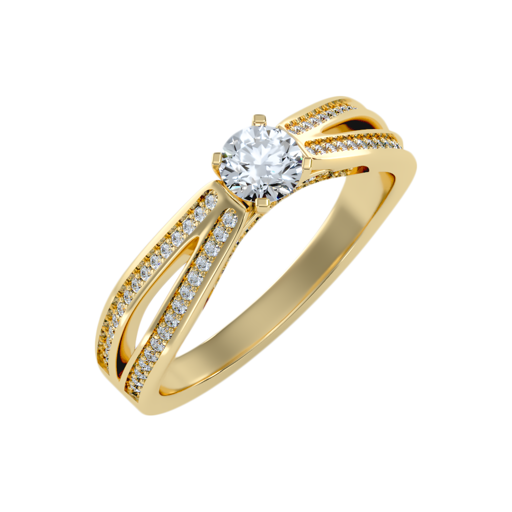 Happy Solitaire Ring In 925 Sterling Silver - Nine