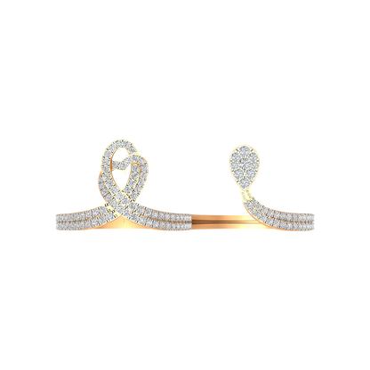 Heart Drop Two Finger Ring - Ten