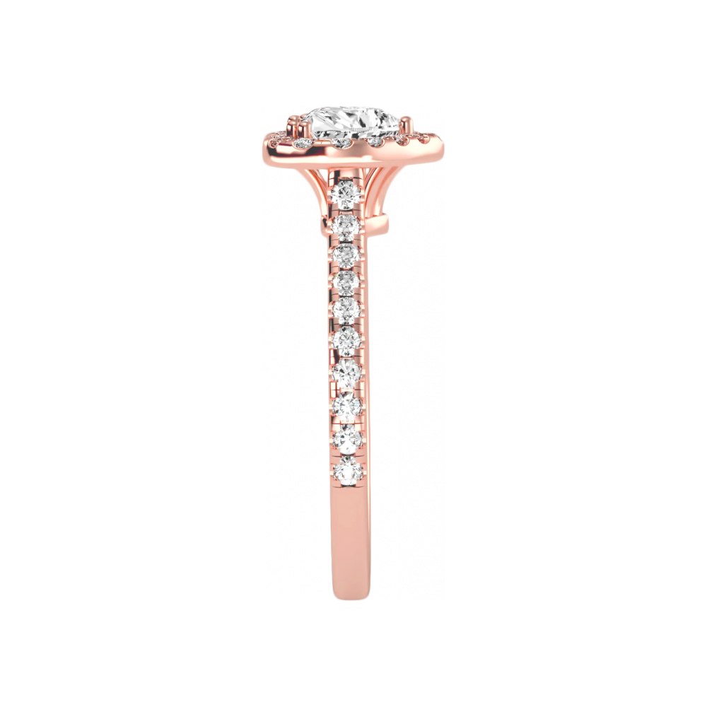 Heart Shaped Halo Ring - Eleven