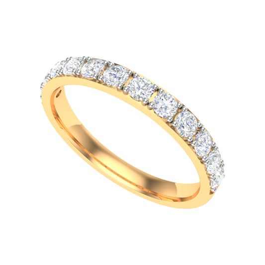 Hermosa Rose Eternity Ring In 925 Sterling Silver - One