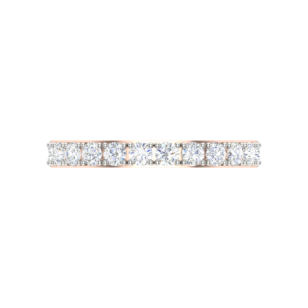 Hermosa Rose Eternity Ring In 925 Sterling Silver - Eleven