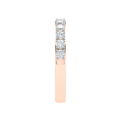Hermosa Rose Eternity Ring In 925 Sterling Silver - Twelve