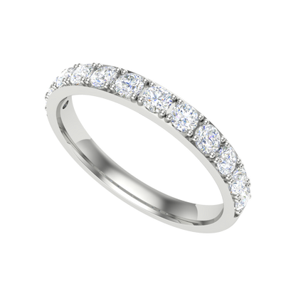 Hermosa Rose Eternity Ring In 925 Sterling Silver - Five