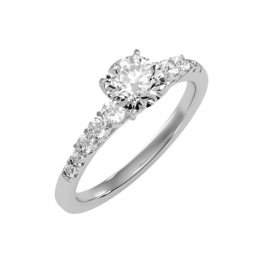 Hermosa Solitaire Ring In 925 Sterling Silver - One