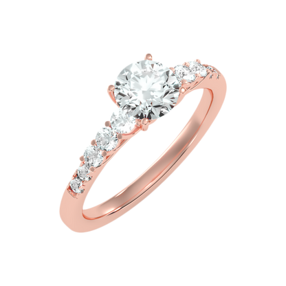 Hermosa Solitaire Ring In 925 Sterling Silver - Five