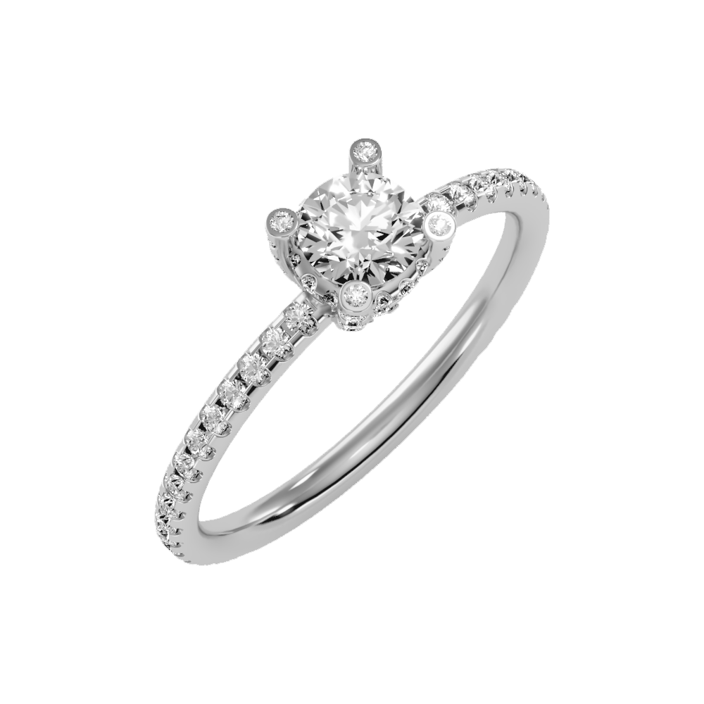 High Ranking Solitaire Ring In 925 Sterling Silver - Five