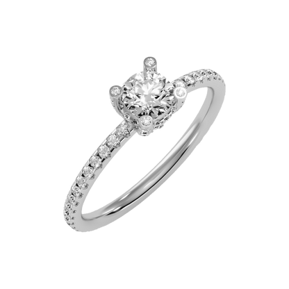 High Ranking Solitaire Ring In 925 Sterling Silver - Five