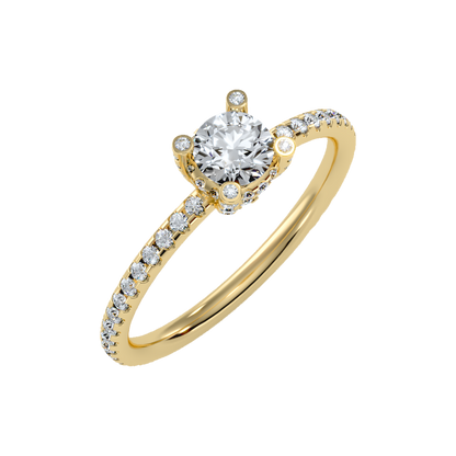 High Ranking Solitaire Ring In 925 Sterling Silver - Nine