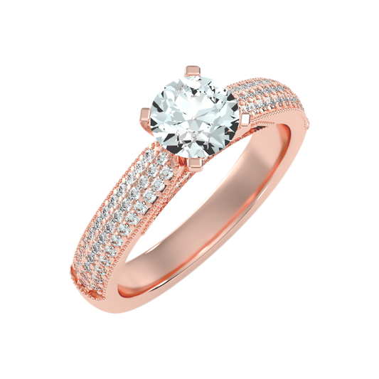 High Spirited Solitaire Ring In 925 Sterling Silver - One