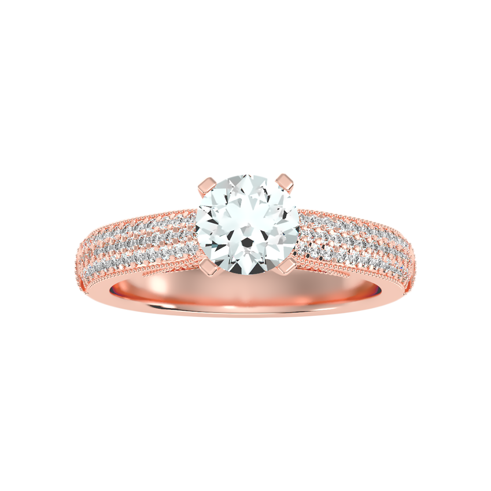 High Spirited Solitaire Ring In 925 Sterling Silver - Three
