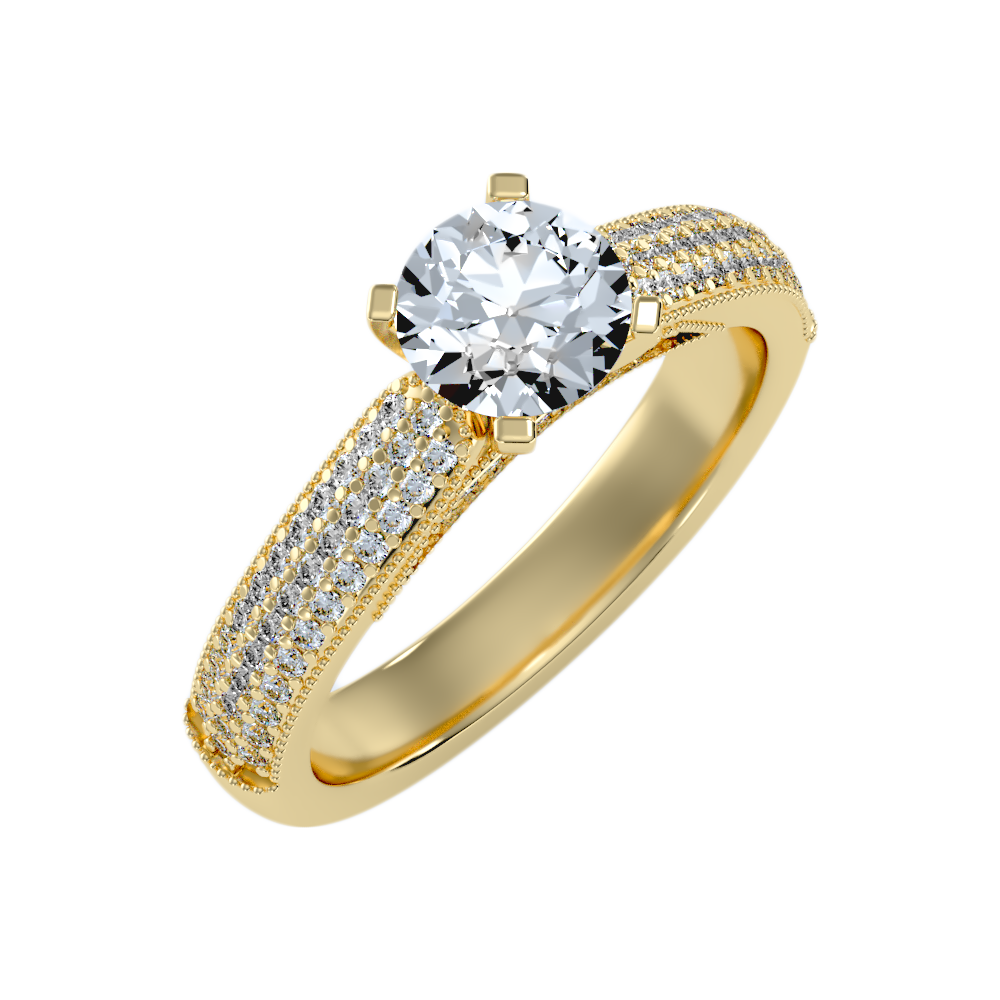 High Spirited Solitaire Ring In 925 Sterling Silver - Nine