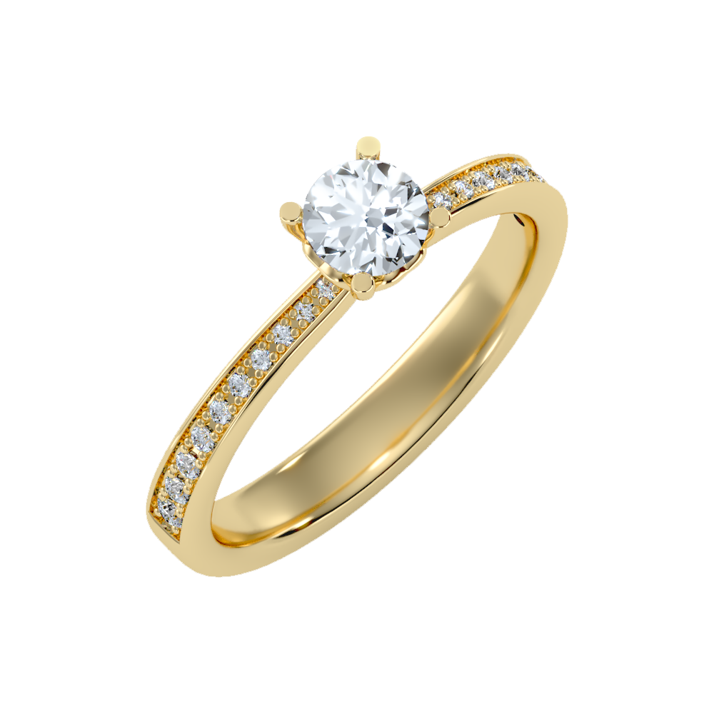 Ideal Solitaire Ring In 925 Sterling Silver - One