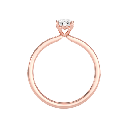 Ideal Solitaire Ring In 925 Sterling Silver - Ten