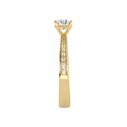 Ideal Solitaire Ring In 925 Sterling Silver - Four