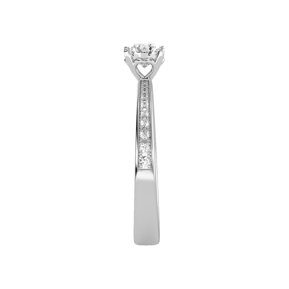 Ideal Solitaire Ring In 925 Sterling Silver - Seven
