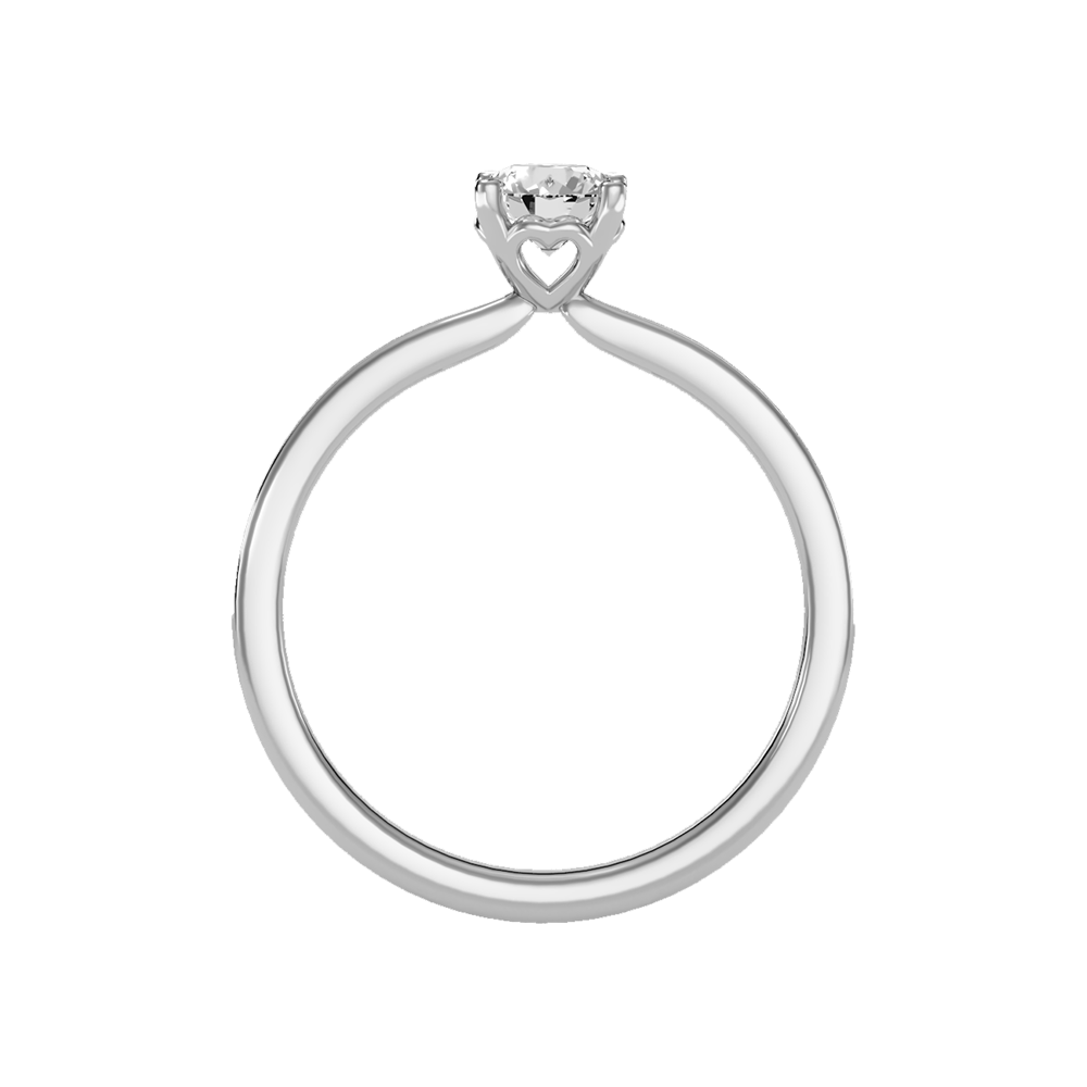 Ideal Solitaire Ring In 925 Sterling Silver - Eight