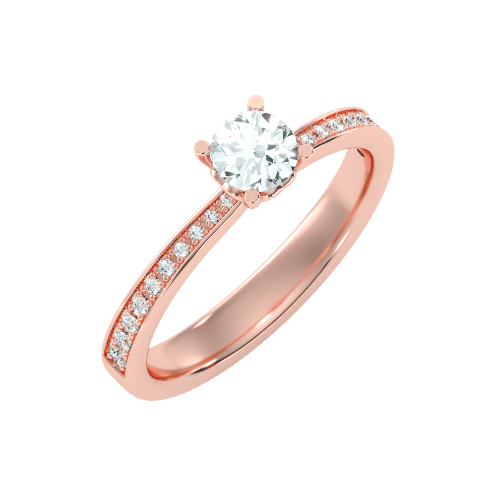 Ideal Solitaire Ring In 925 Sterling Silver - Nine