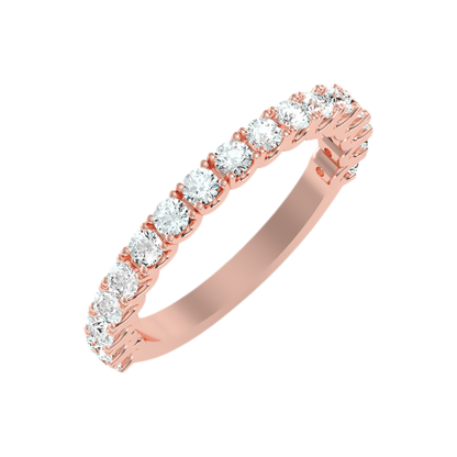 Idyllic Half Eternity Band In 925 Sterling Silver - One