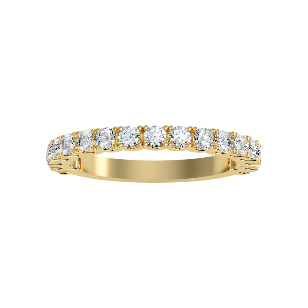 Idyllic Half Eternity Band In 925 Sterling Silver - Ten