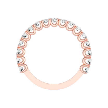 Idyllic Half Eternity Band In 925 Sterling Silver - Two
