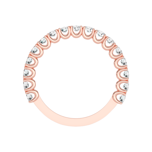 Idyllic Half Eternity Band In 925 Sterling Silver - Two