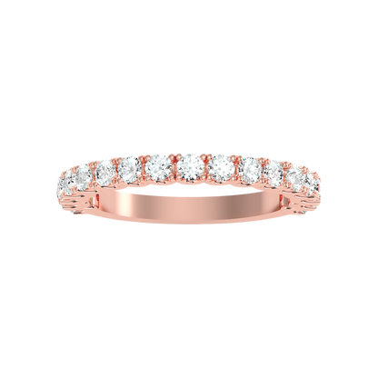 Idyllic Half Eternity Band In 925 Sterling Silver - Three