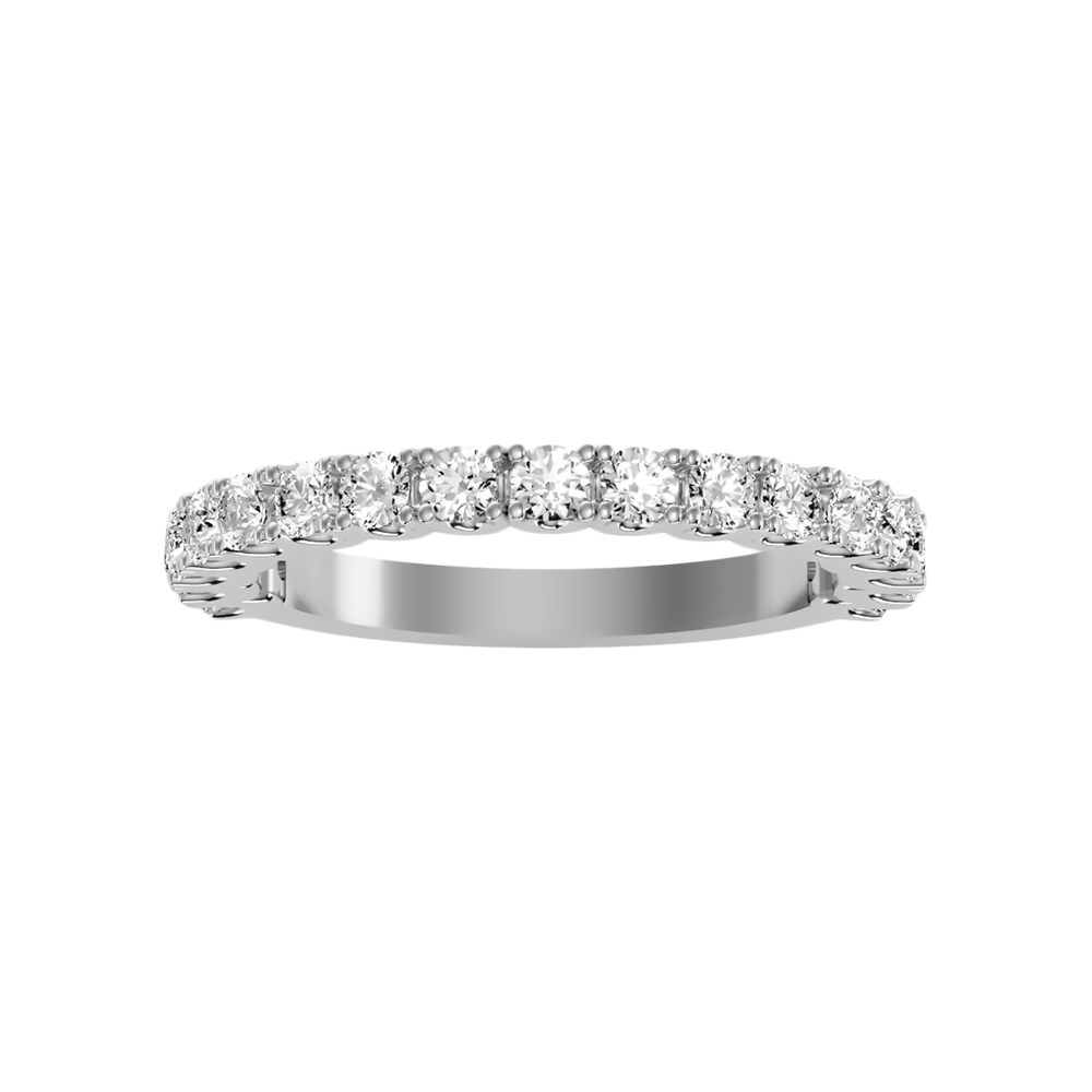 Idyllic Half Eternity Band In 925 Sterling Silver - Six