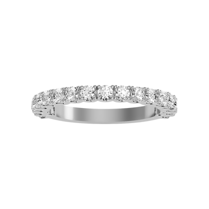 Idyllic Half Eternity Band In 925 Sterling Silver - Six
