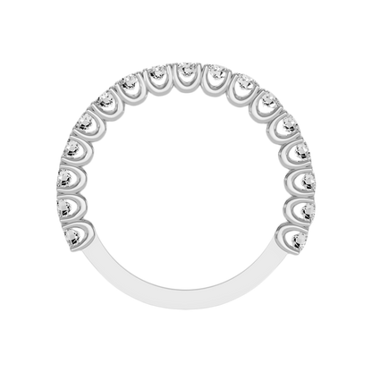 Idyllic Half Eternity Band In 925 Sterling Silver - Eight