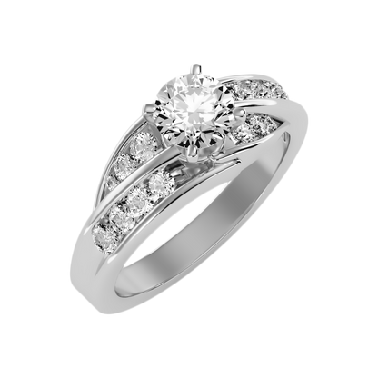 Idyllis Diamond Ring In 925 Sterling Silver - Five
