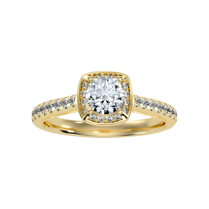 Imbrication Halo Ring In 925 Sterling Silver - Ten