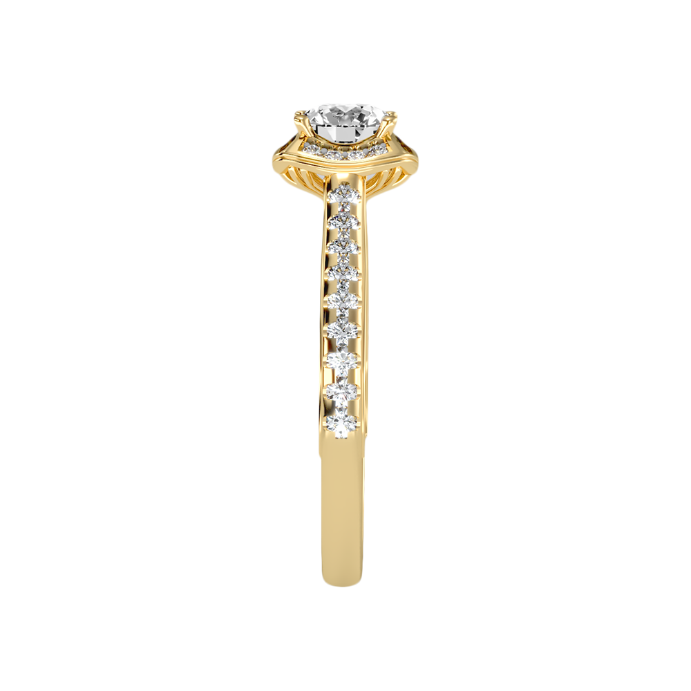 Imbrication Halo Ring In 925 Sterling Silver - Eleven