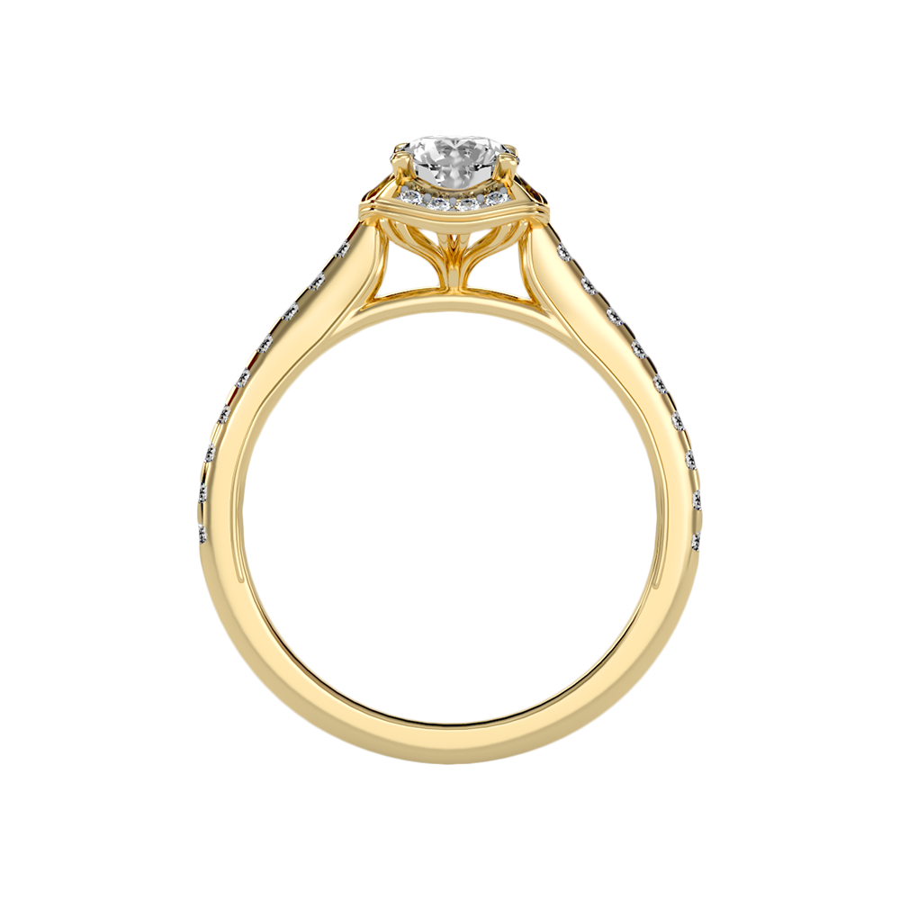 Imbrication Halo Ring In 925 Sterling Silver - Twelve