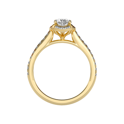 Imbrication Halo Ring In 925 Sterling Silver - Twelve