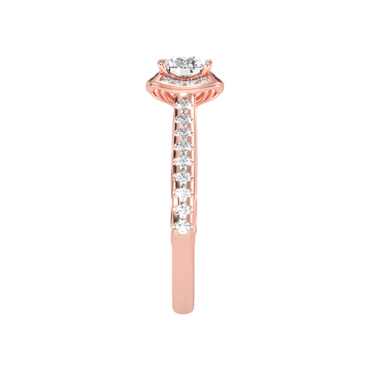 Imbrication Halo Ring In 925 Sterling Silver - Eight