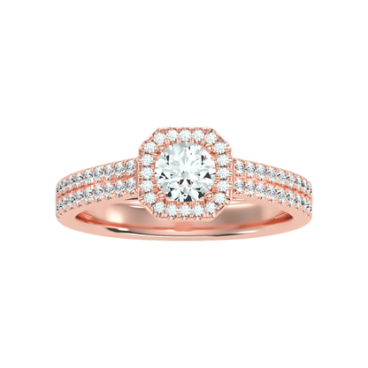 Imbue Halo Ring In 925 Sterling Silver - Three