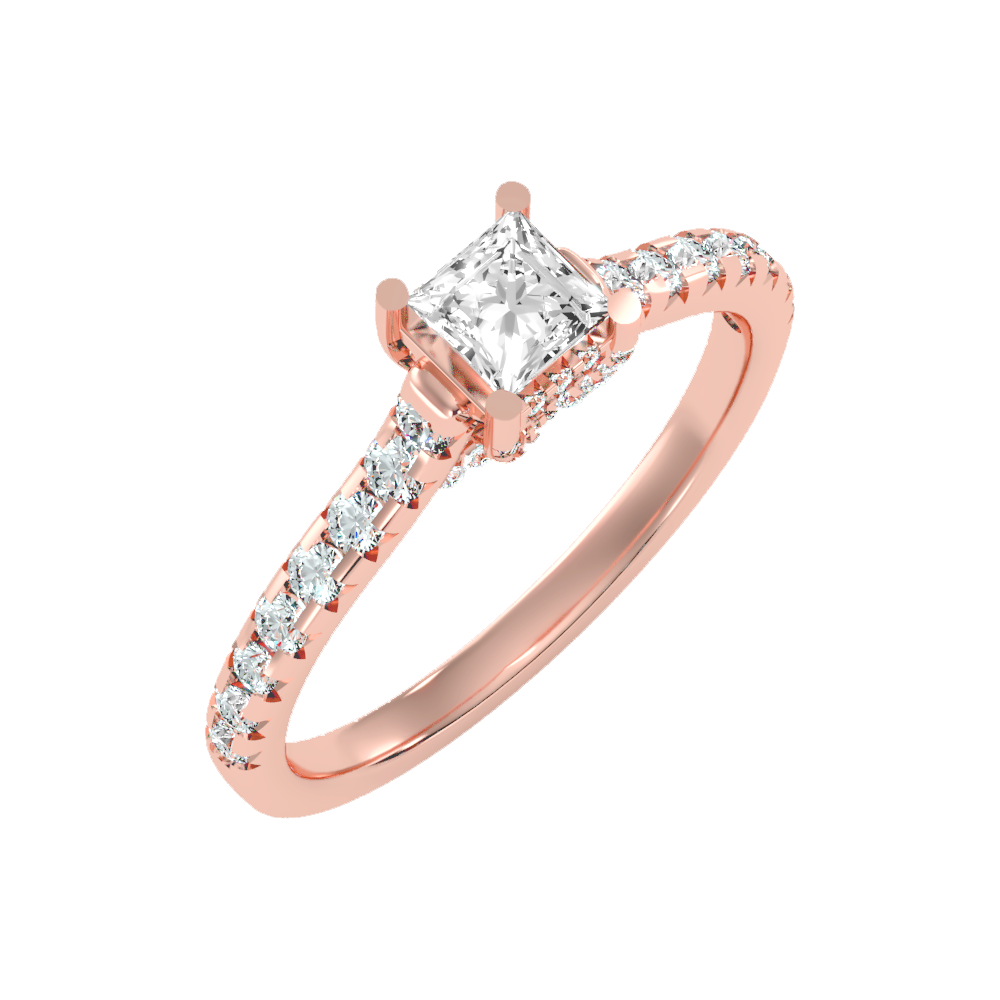 Imperial Solitaire Ring In 925 Sterling Silver - One