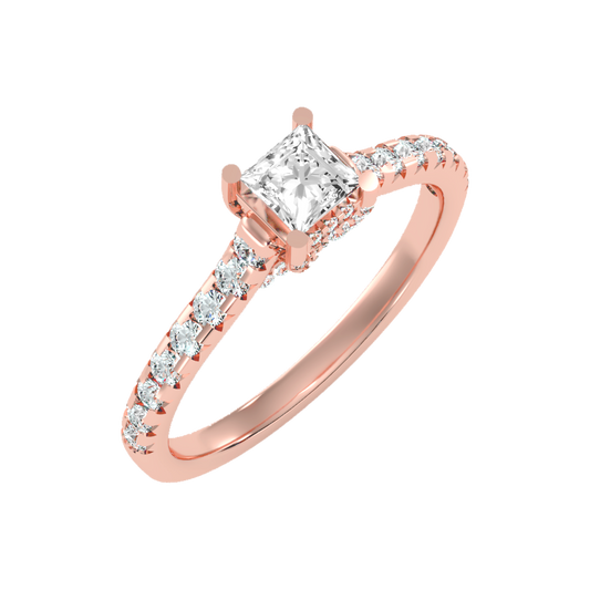 Imperial Solitaire Ring In 925 Sterling Silver - One