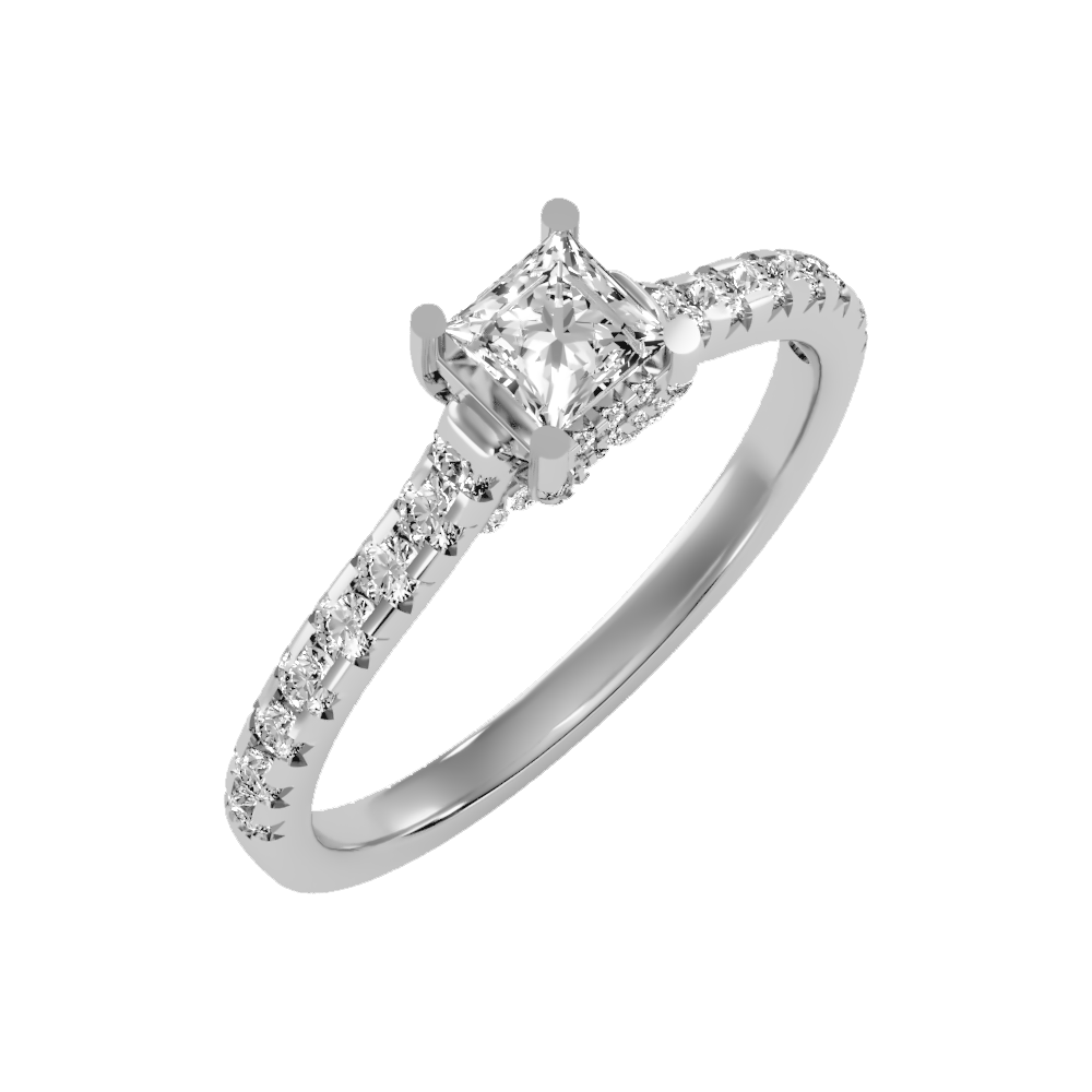Imperial Solitaire Ring In 925 Sterling Silver - Five