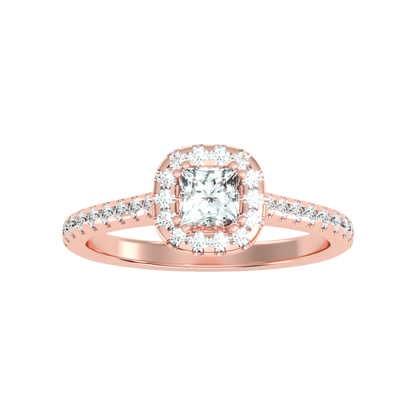 Importance Halo Ring In 925 Sterling Silver - Three