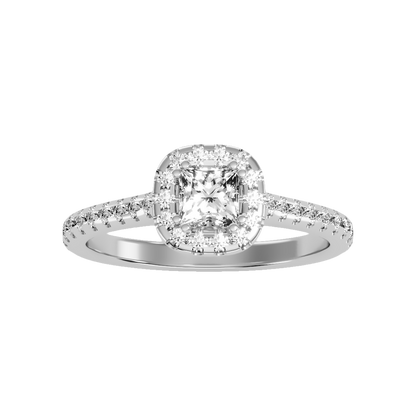 Importance Halo Ring In 925 Sterling Silver - Six