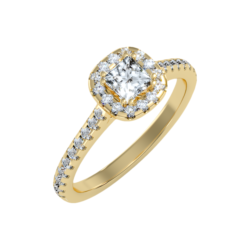 Importance Halo Ring In 925 Sterling Silver - Nine